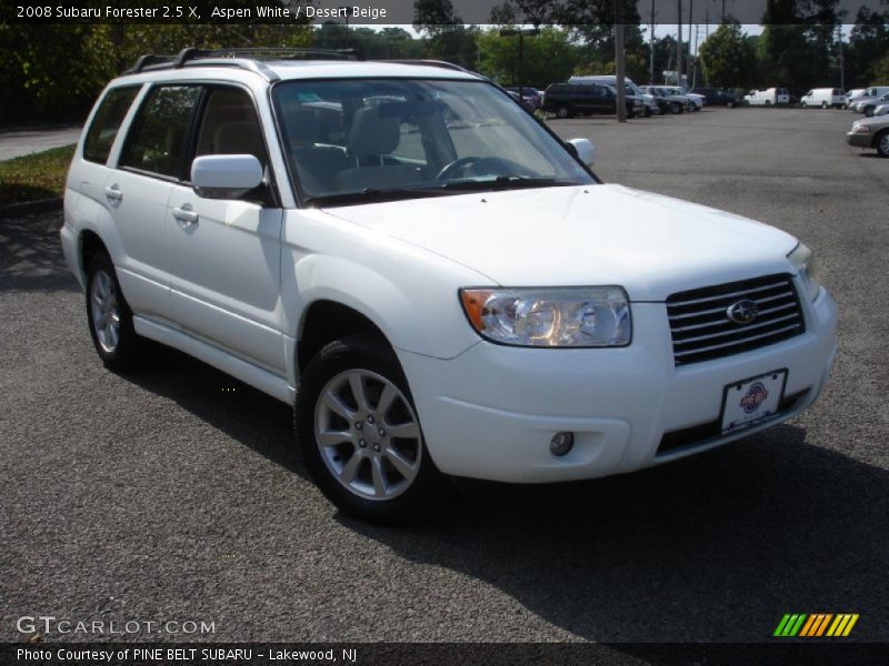 Aspen White / Desert Beige 2008 Subaru Forester 2.5 X