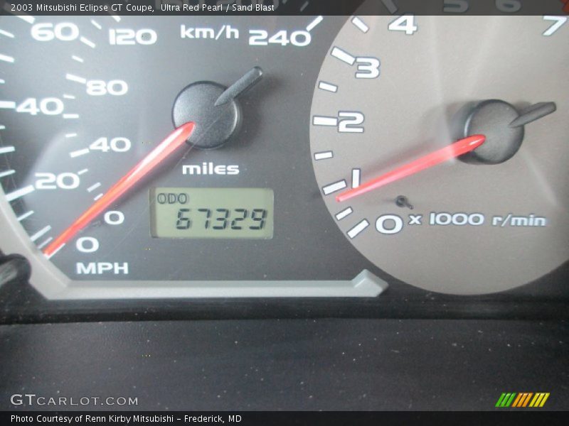 Ultra Red Pearl / Sand Blast 2003 Mitsubishi Eclipse GT Coupe