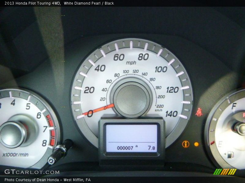 White Diamond Pearl / Black 2013 Honda Pilot Touring 4WD