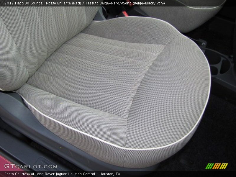 Rosso Brillante (Red) / Tessuto Beige-Nero/Avorio (Beige-Black/Ivory) 2012 Fiat 500 Lounge