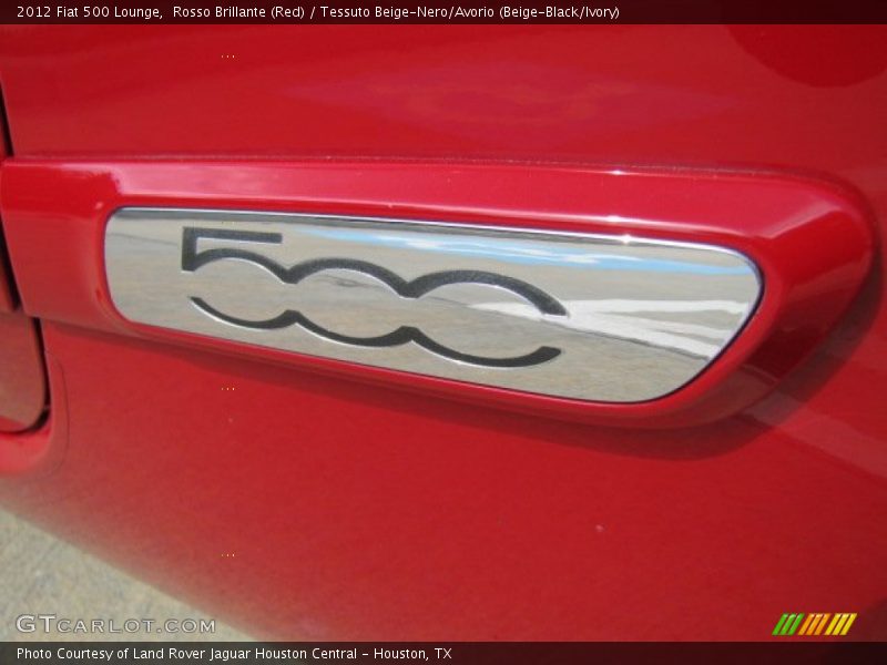 Rosso Brillante (Red) / Tessuto Beige-Nero/Avorio (Beige-Black/Ivory) 2012 Fiat 500 Lounge