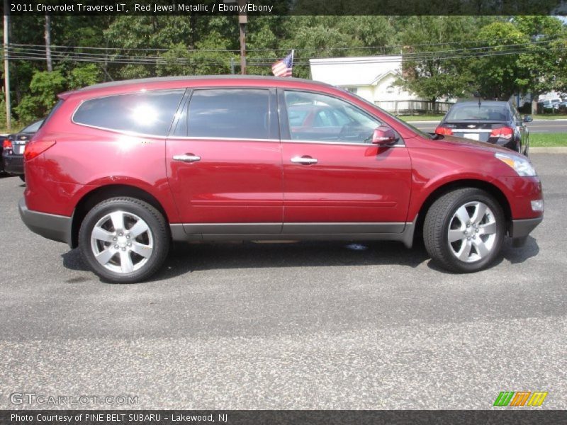 Red Jewel Metallic / Ebony/Ebony 2011 Chevrolet Traverse LT