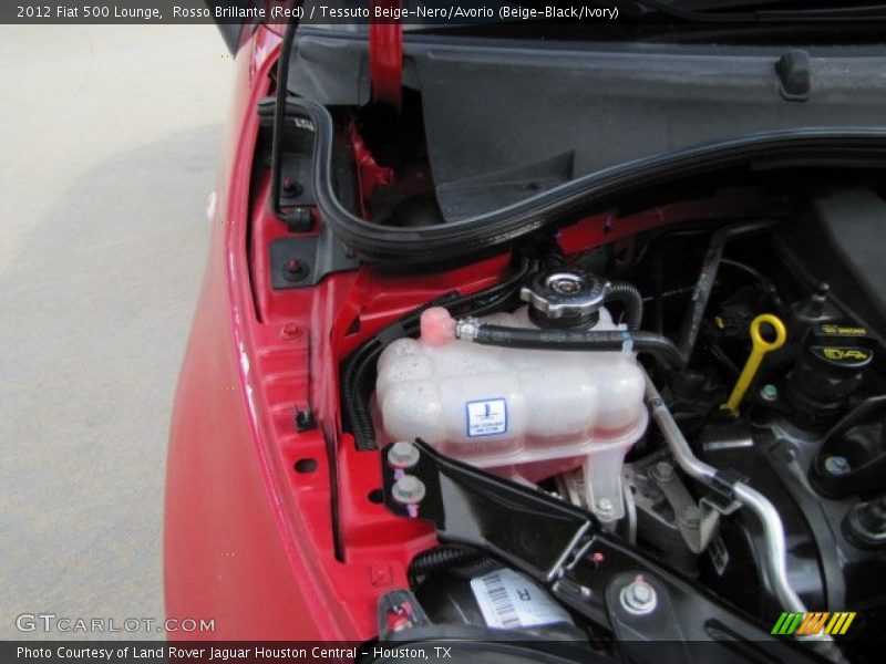 Rosso Brillante (Red) / Tessuto Beige-Nero/Avorio (Beige-Black/Ivory) 2012 Fiat 500 Lounge