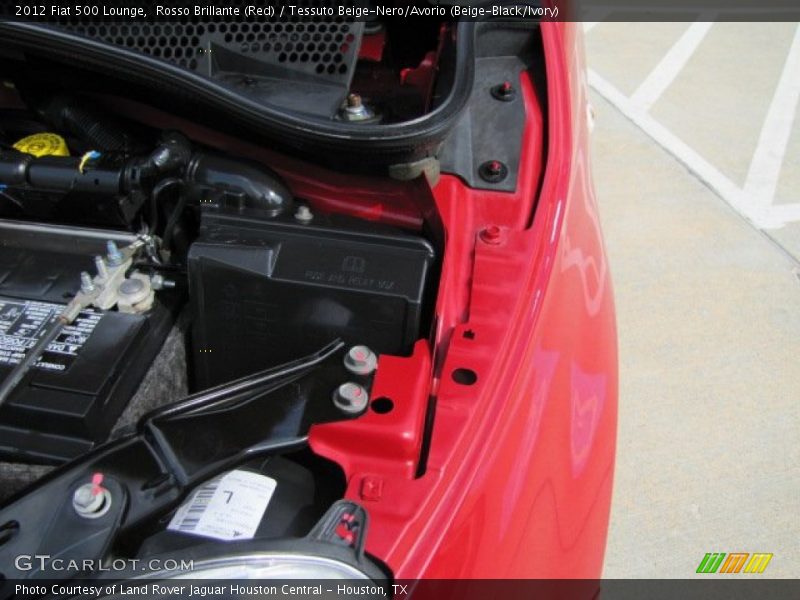 Rosso Brillante (Red) / Tessuto Beige-Nero/Avorio (Beige-Black/Ivory) 2012 Fiat 500 Lounge