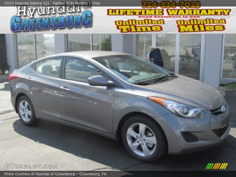 Harbor Gray Metallic / Gray 2013 Hyundai Elantra GLS