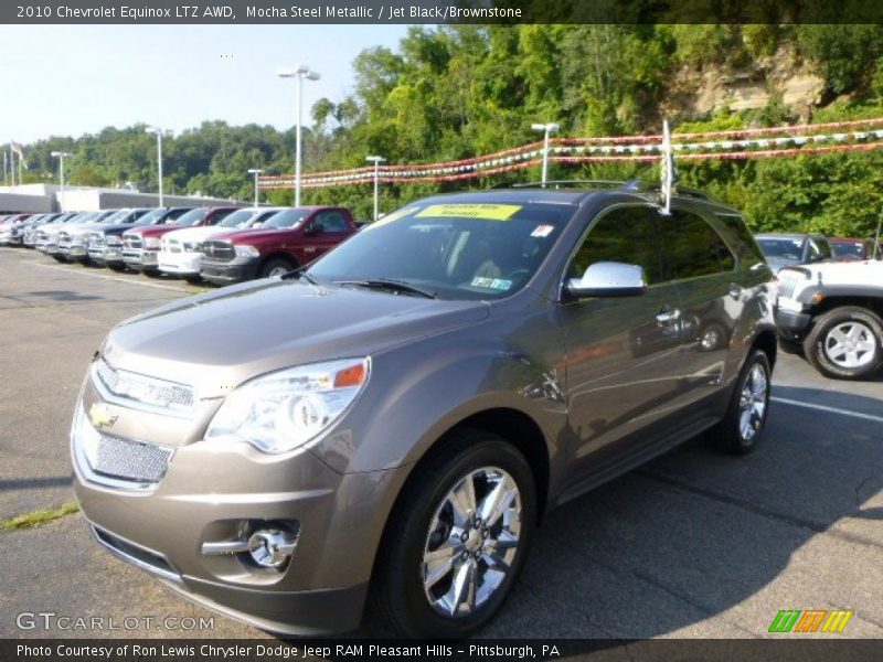 Mocha Steel Metallic / Jet Black/Brownstone 2010 Chevrolet Equinox LTZ AWD