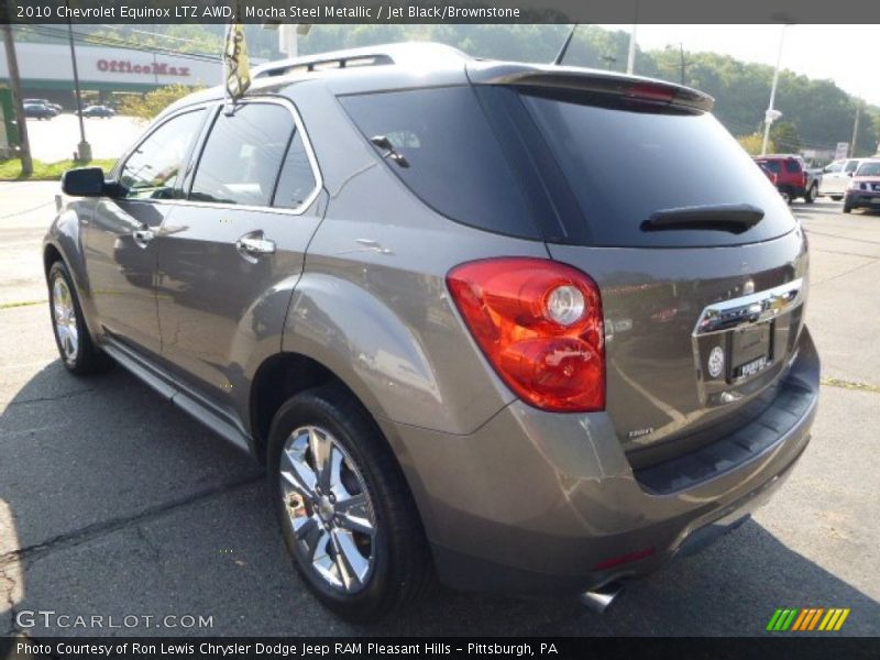 Mocha Steel Metallic / Jet Black/Brownstone 2010 Chevrolet Equinox LTZ AWD