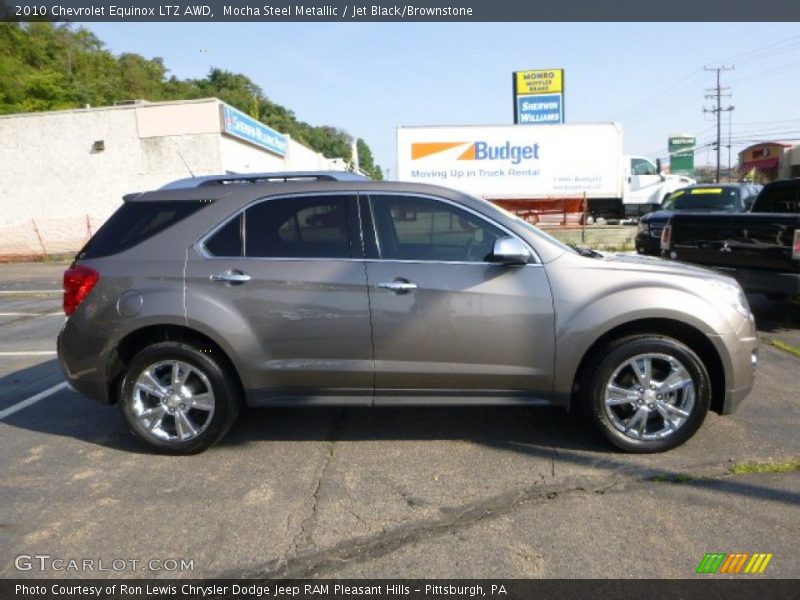 Mocha Steel Metallic / Jet Black/Brownstone 2010 Chevrolet Equinox LTZ AWD