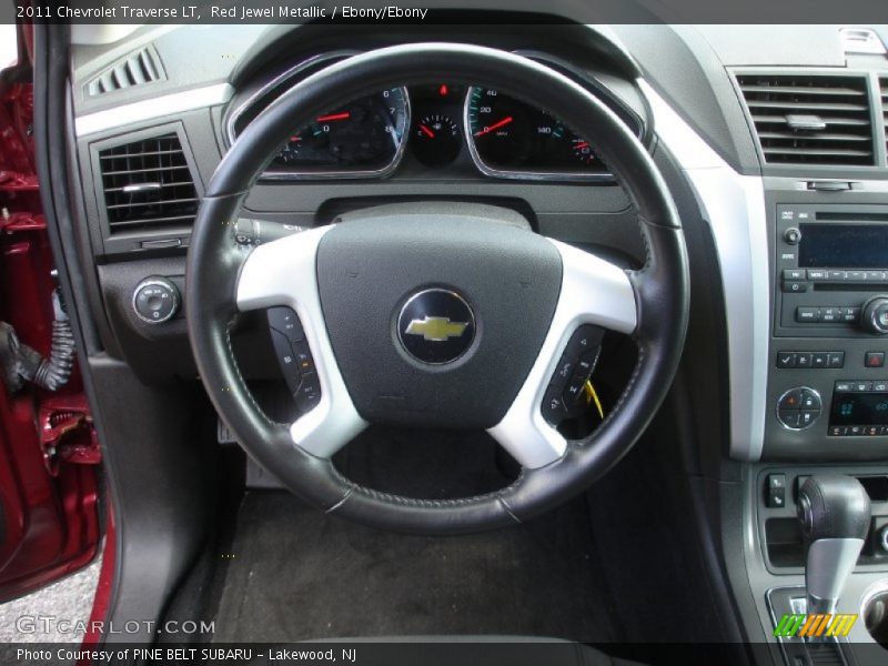 Red Jewel Metallic / Ebony/Ebony 2011 Chevrolet Traverse LT