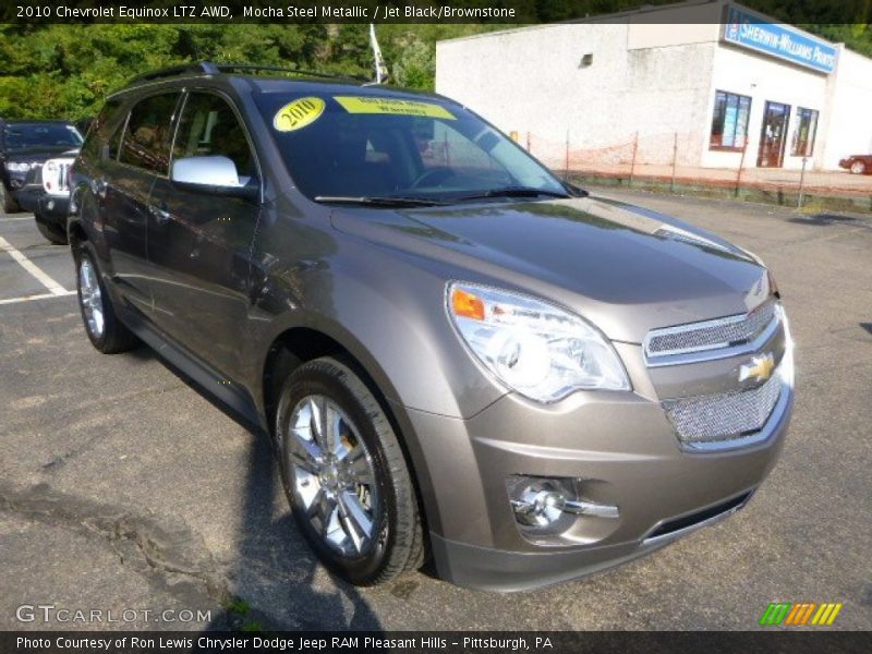 Mocha Steel Metallic / Jet Black/Brownstone 2010 Chevrolet Equinox LTZ AWD