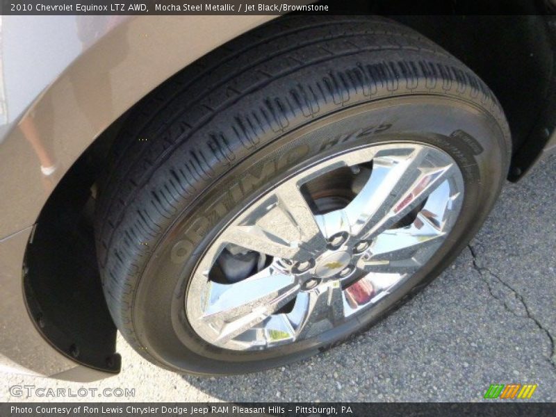 Mocha Steel Metallic / Jet Black/Brownstone 2010 Chevrolet Equinox LTZ AWD