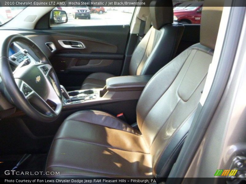 Mocha Steel Metallic / Jet Black/Brownstone 2010 Chevrolet Equinox LTZ AWD