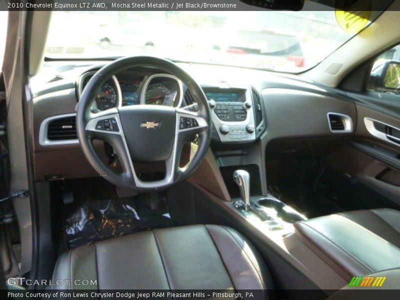 Mocha Steel Metallic / Jet Black/Brownstone 2010 Chevrolet Equinox LTZ AWD