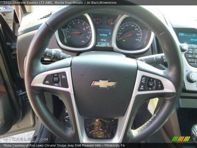 Mocha Steel Metallic / Jet Black/Brownstone 2010 Chevrolet Equinox LTZ AWD