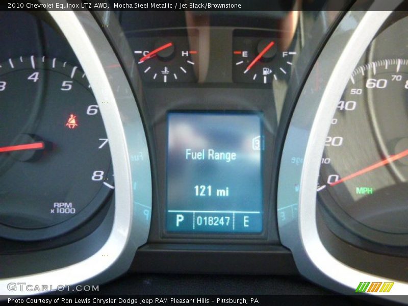 Mocha Steel Metallic / Jet Black/Brownstone 2010 Chevrolet Equinox LTZ AWD