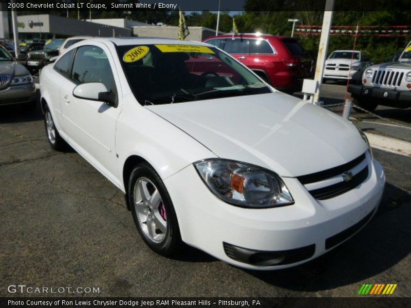 Summit White / Ebony 2008 Chevrolet Cobalt LT Coupe