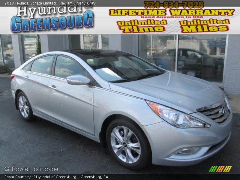 Radiant Silver / Gray 2013 Hyundai Sonata Limited