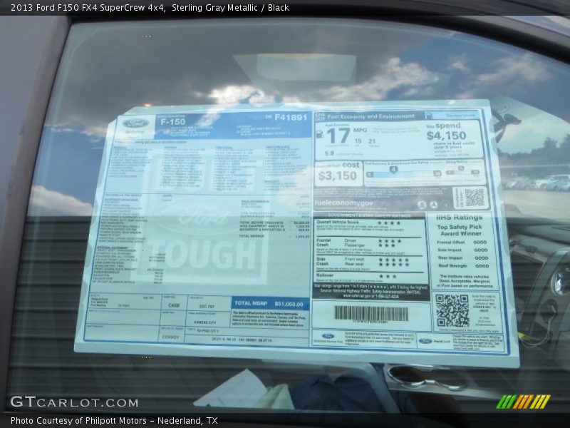 Sterling Gray Metallic / Black 2013 Ford F150 FX4 SuperCrew 4x4