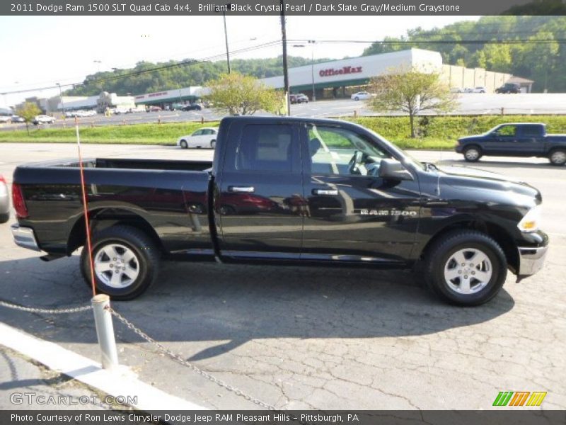 Brilliant Black Crystal Pearl / Dark Slate Gray/Medium Graystone 2011 Dodge Ram 1500 SLT Quad Cab 4x4