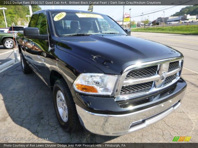 Brilliant Black Crystal Pearl / Dark Slate Gray/Medium Graystone 2011 Dodge Ram 1500 SLT Quad Cab 4x4
