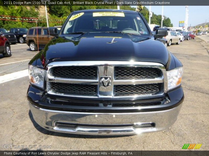 Brilliant Black Crystal Pearl / Dark Slate Gray/Medium Graystone 2011 Dodge Ram 1500 SLT Quad Cab 4x4