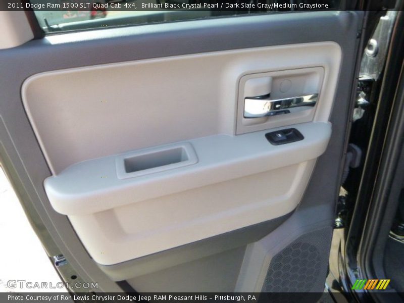 Brilliant Black Crystal Pearl / Dark Slate Gray/Medium Graystone 2011 Dodge Ram 1500 SLT Quad Cab 4x4
