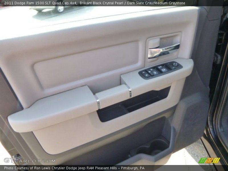 Brilliant Black Crystal Pearl / Dark Slate Gray/Medium Graystone 2011 Dodge Ram 1500 SLT Quad Cab 4x4