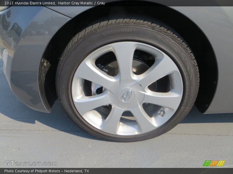 Harbor Gray Metallic / Gray 2013 Hyundai Elantra Limited