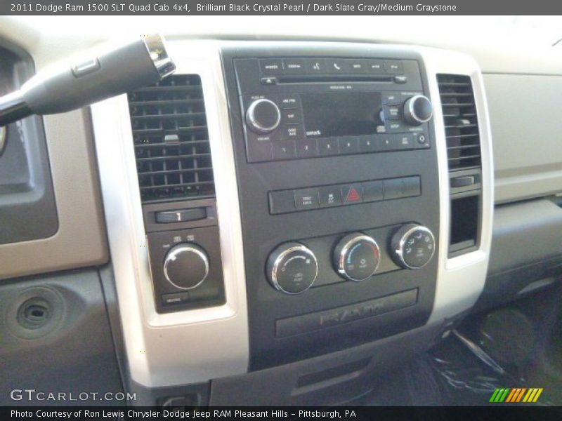 Brilliant Black Crystal Pearl / Dark Slate Gray/Medium Graystone 2011 Dodge Ram 1500 SLT Quad Cab 4x4