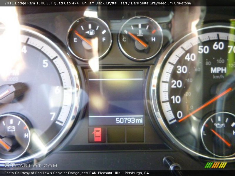 Brilliant Black Crystal Pearl / Dark Slate Gray/Medium Graystone 2011 Dodge Ram 1500 SLT Quad Cab 4x4