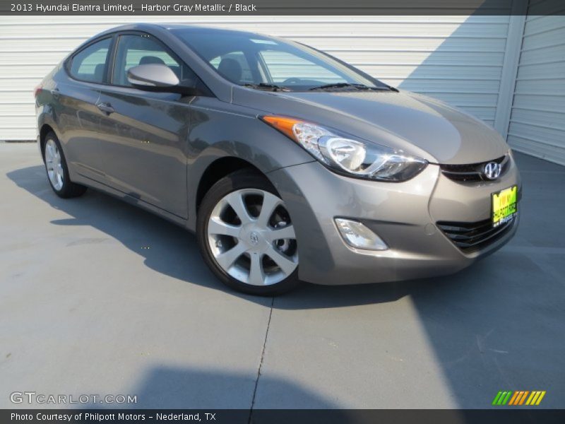 Harbor Gray Metallic / Black 2013 Hyundai Elantra Limited