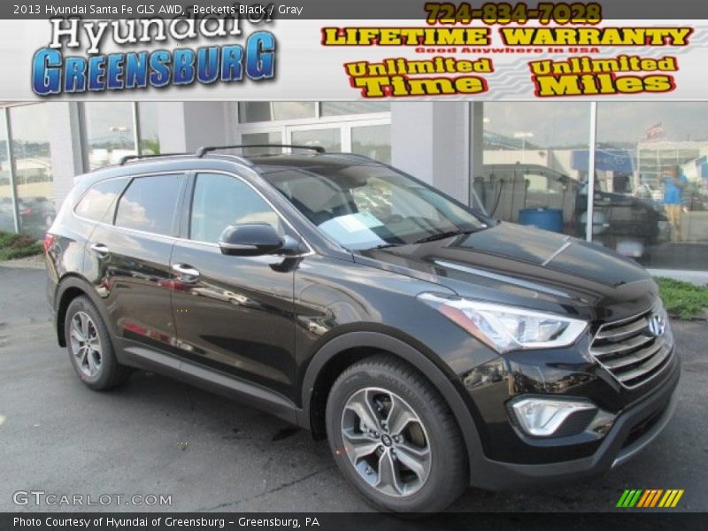 Becketts Black / Gray 2013 Hyundai Santa Fe GLS AWD