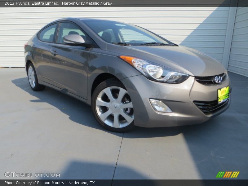 Harbor Gray Metallic / Gray 2013 Hyundai Elantra Limited