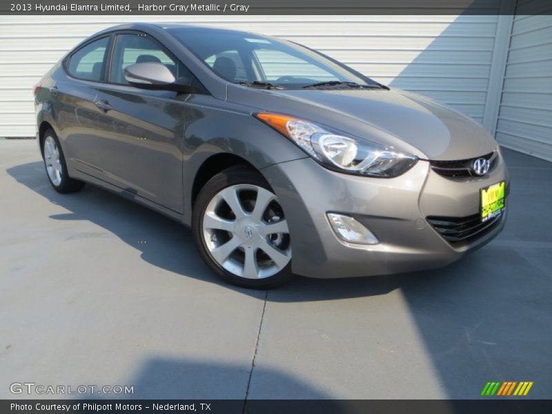 Harbor Gray Metallic / Gray 2013 Hyundai Elantra Limited