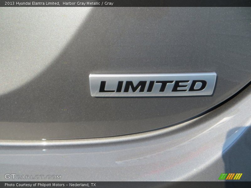 Harbor Gray Metallic / Gray 2013 Hyundai Elantra Limited