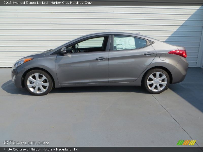 Harbor Gray Metallic / Gray 2013 Hyundai Elantra Limited
