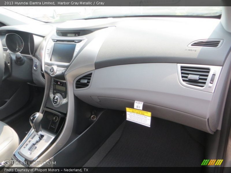 Harbor Gray Metallic / Gray 2013 Hyundai Elantra Limited
