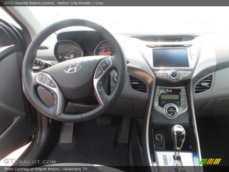 Harbor Gray Metallic / Gray 2013 Hyundai Elantra Limited