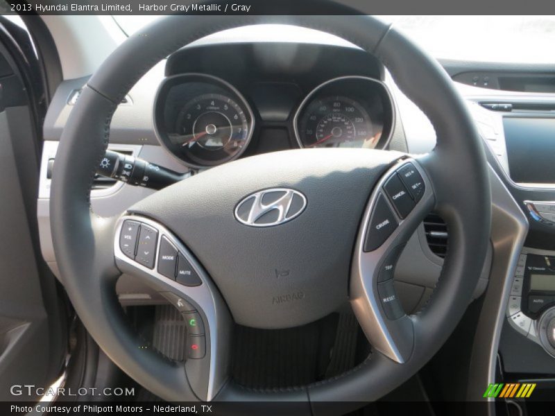 Harbor Gray Metallic / Gray 2013 Hyundai Elantra Limited