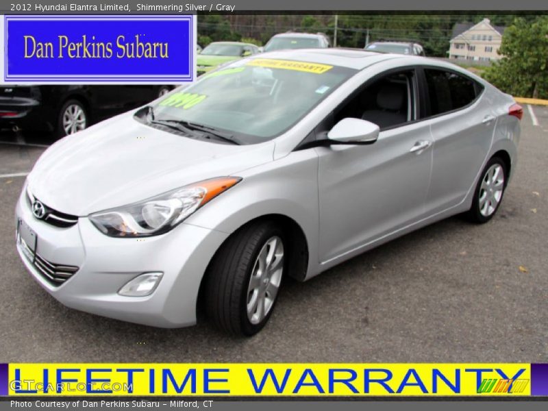 Shimmering Silver / Gray 2012 Hyundai Elantra Limited