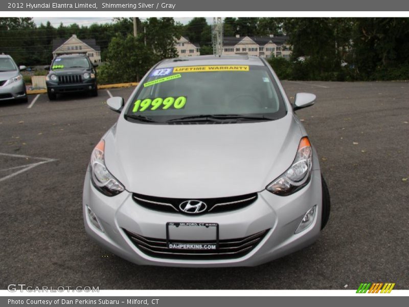 Shimmering Silver / Gray 2012 Hyundai Elantra Limited