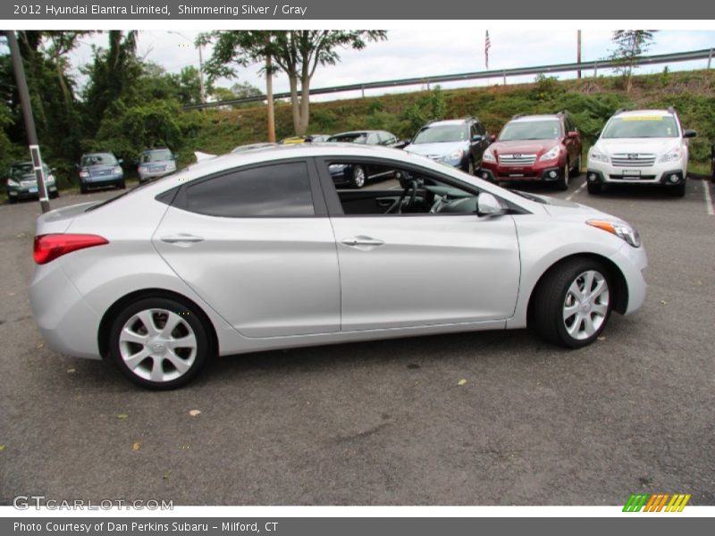 Shimmering Silver / Gray 2012 Hyundai Elantra Limited