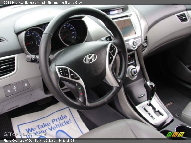 Shimmering Silver / Gray 2012 Hyundai Elantra Limited