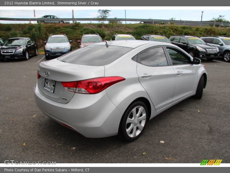 Shimmering Silver / Gray 2012 Hyundai Elantra Limited