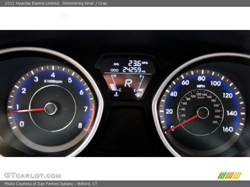 Shimmering Silver / Gray 2012 Hyundai Elantra Limited