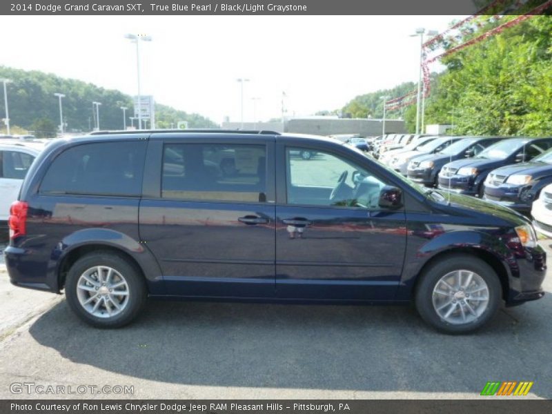 True Blue Pearl / Black/Light Graystone 2014 Dodge Grand Caravan SXT