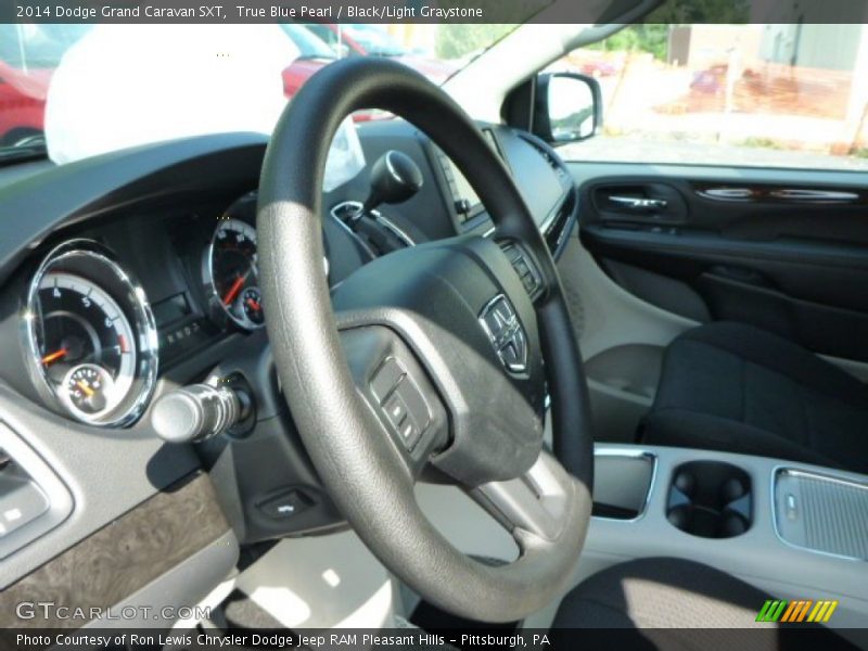 True Blue Pearl / Black/Light Graystone 2014 Dodge Grand Caravan SXT