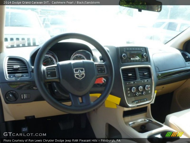 Cashmere Pearl / Black/Sandstorm 2014 Dodge Grand Caravan SXT