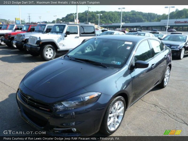 Maximum Steel Metallic / Black/Light Tungsten 2013 Dodge Dart SXT