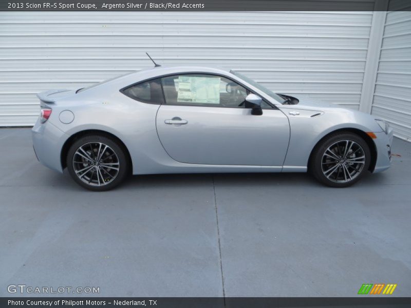 Argento Silver / Black/Red Accents 2013 Scion FR-S Sport Coupe